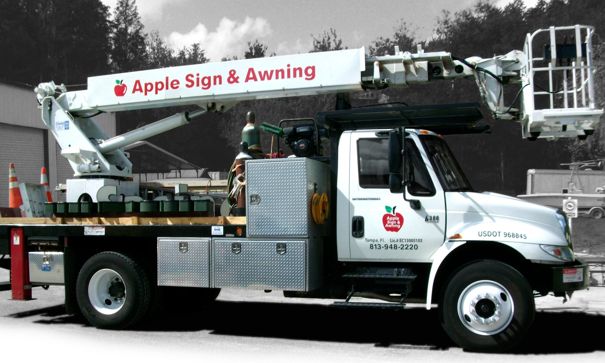 Apple Sign and Awning